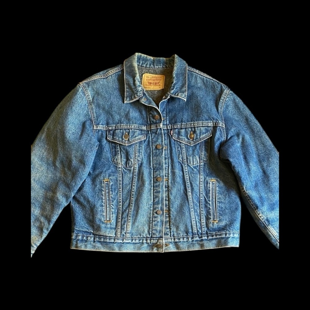 Vintage 80s Levi’s 70506-0316 Blanket Lined Trucker Jacket Made in USA Size 46